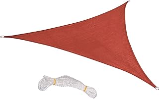 Asodomo Sun Shade Sail Triangle 8 x 8 x 8 Water Resistant Canopy Awning Shelter Oxford Cloth Canopy Sand UV Block Waterproof Fabric for for Yard Patio Garden