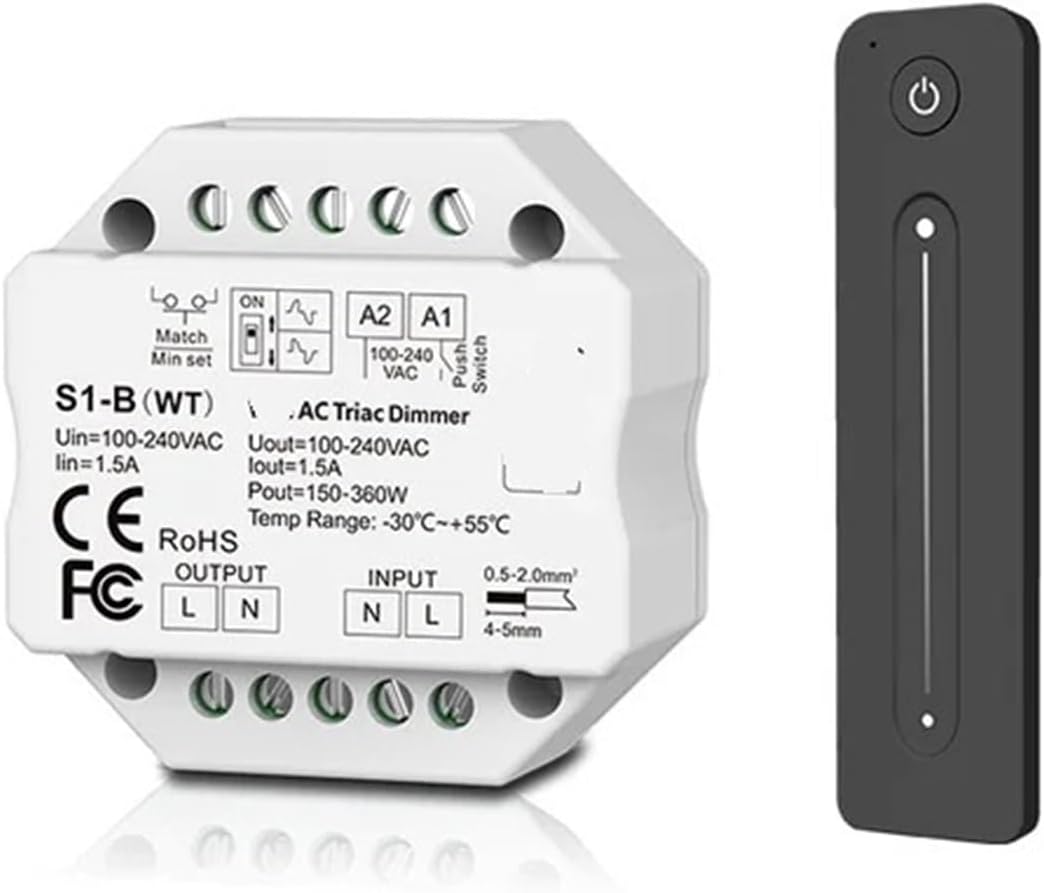 LED Dimmer S1-B 2.4G Remote Control AC 100-240V Triac(S1-B only)