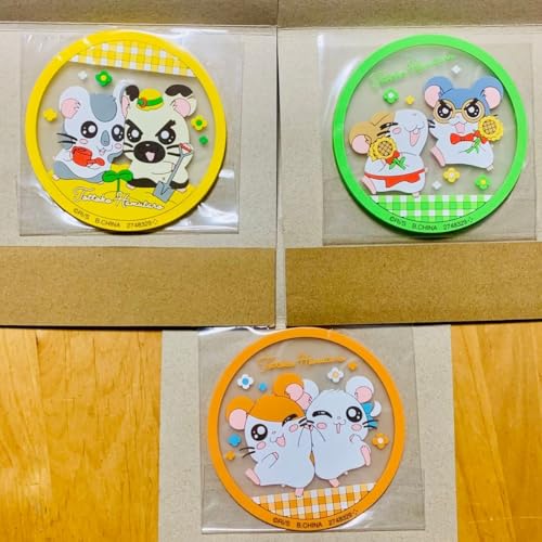 とっとこハム太郎 クリアラバーコースター ハム太郎 リボンちゃん まいどくん めがねくん こうしくんとタイショーくん セット