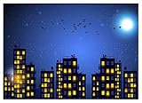 Superhero Cityscape Photography Backdrop and Studio Props 10x7 Great as Super Hero City Photo Booth Background - Birthday Party and Event DecorationsEY022