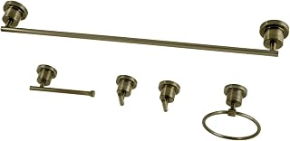 Kingston BAH82134478AB Bar Bathroom Accessory Set, Antique Brass