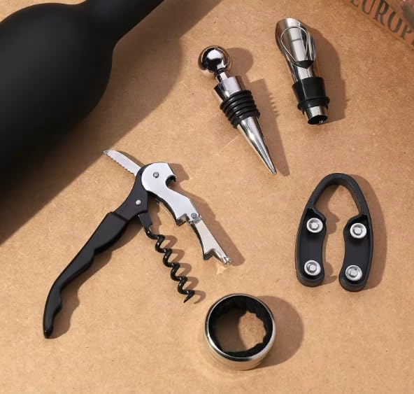 Stainless steel wine bottle opener