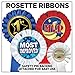 Worlds Greatest Grandma White Rosette Ribbon Award, Worlds Greatest Grandma White Rosette Trophy Ribbon Prize, 100PK, Prime