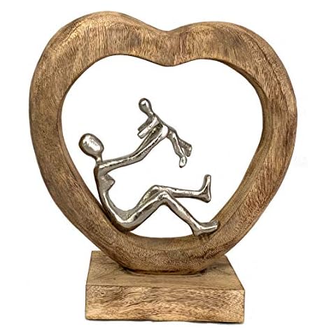 Moritz Skulptur Mutter mit Kind I Mama spielt I 28 x 9 x 30 cm I Baby Cover