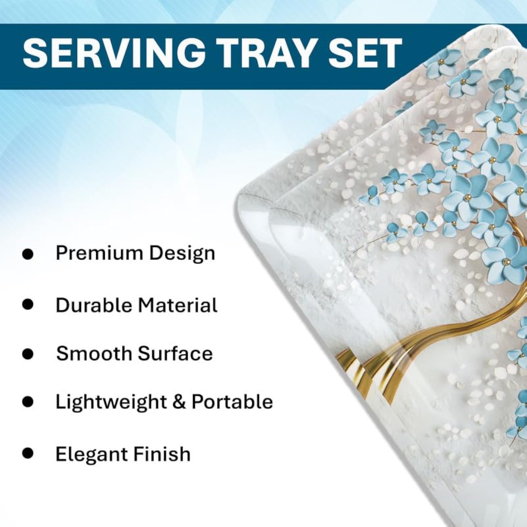 Serving Tray Set of 2 Medium Size