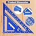 SmileTools 2 Pack Aluminum Alloy Carpenter Square - 7 Inch Triangle Carpenter Square Rafter Layout Tool for Woodworking and Carpentry