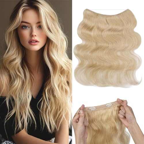 Rich Choices Halo Hair Extensions Real Human Hair Wave Wire