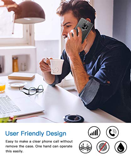 Aunote Samsung S9 Case Wallet, Samsung Galaxy S9 Flip Case, Slim Leather/Folio Galaxy S9 Case,Full Protective Cover With Card Holder, Samsung S9 Phone Case For Galaxie 5.8" Black #TOP5