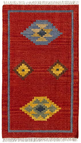 HAMID - Tapis Kilim Lori Oriental Design, Kilim Tapis 100% Laine, Kilim Tissé à la Main, Couloir, Salon, Chambre, Salon, Entrée, (D3, 110x60 cm)
