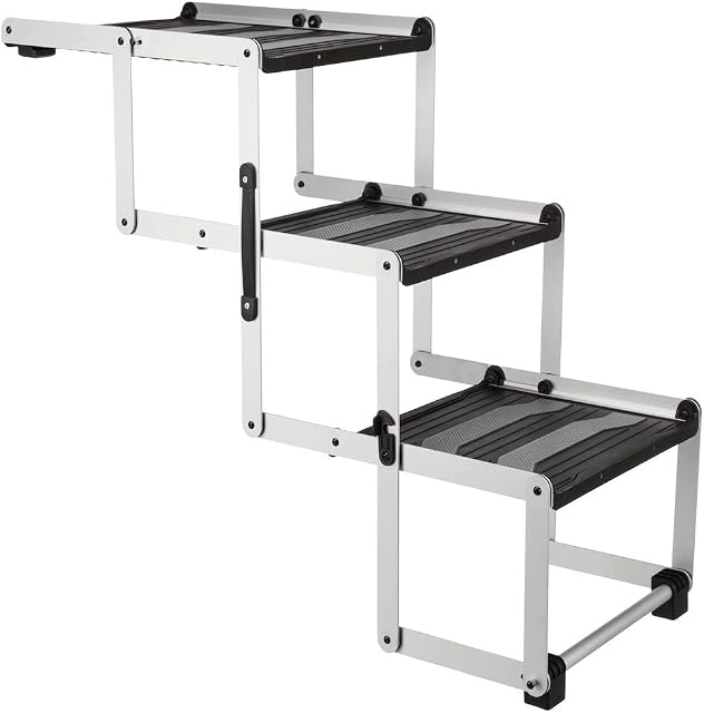 Trixie 3-Step Folding Steps, Aluminium/Plastic/Tpr, Width 37 cm/Height Up To 57 cm/De