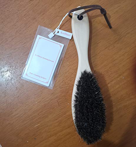 Kxtffeect Natural Horsehair Shoes Brush Leather Cleaning Brush With Long Wood Handle For Upholstery, Cleaner Car Interior, Upholstery Furniture, Shoes,Leather Clothes,Handbags, Sofa #TOP5