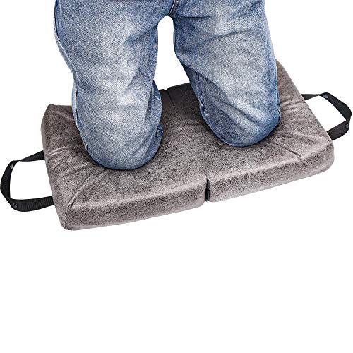 Safoner Extra Thick Garden Memory Foam Kneeling Cushion Mat for Work Gardening, Folding Bath Kneeler Pad