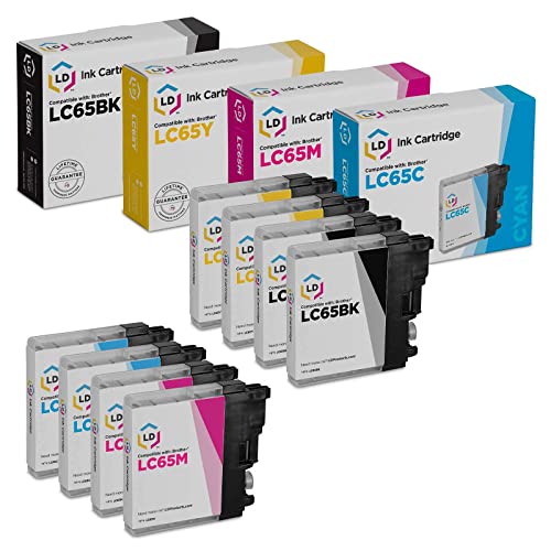 Ld Compatible Ink Cartridge Replacement For Brother Lc65 High Yield (2 Black, 2 Cyan, 2 Magenta, 2 Yellow, 8-Pack) #TOP27