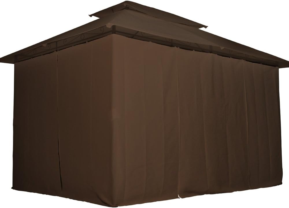 Miadomodo Pavillon de Jardin Tonnelle de Jardin 400 x 300 x 280 cm Couleur au Choix (Beige/Marron) — vue 6