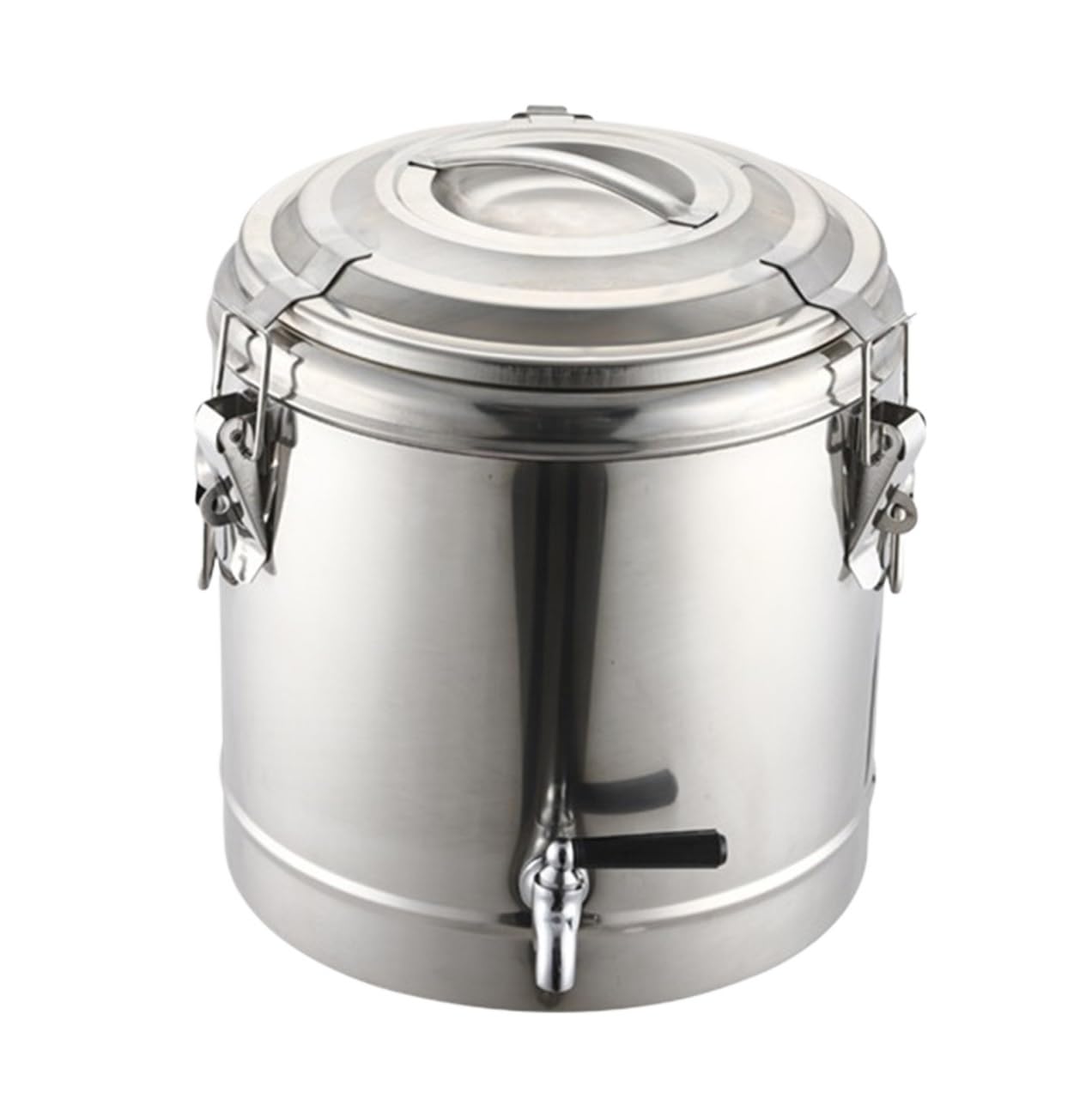 SaryEdge Milk Churn Pot Stainless Stee Insulated Tea Bucket Hot Cold Soup Buckets Milk Barrel for Water Canister Dairy Pot,Silver-22L,Silver-22L