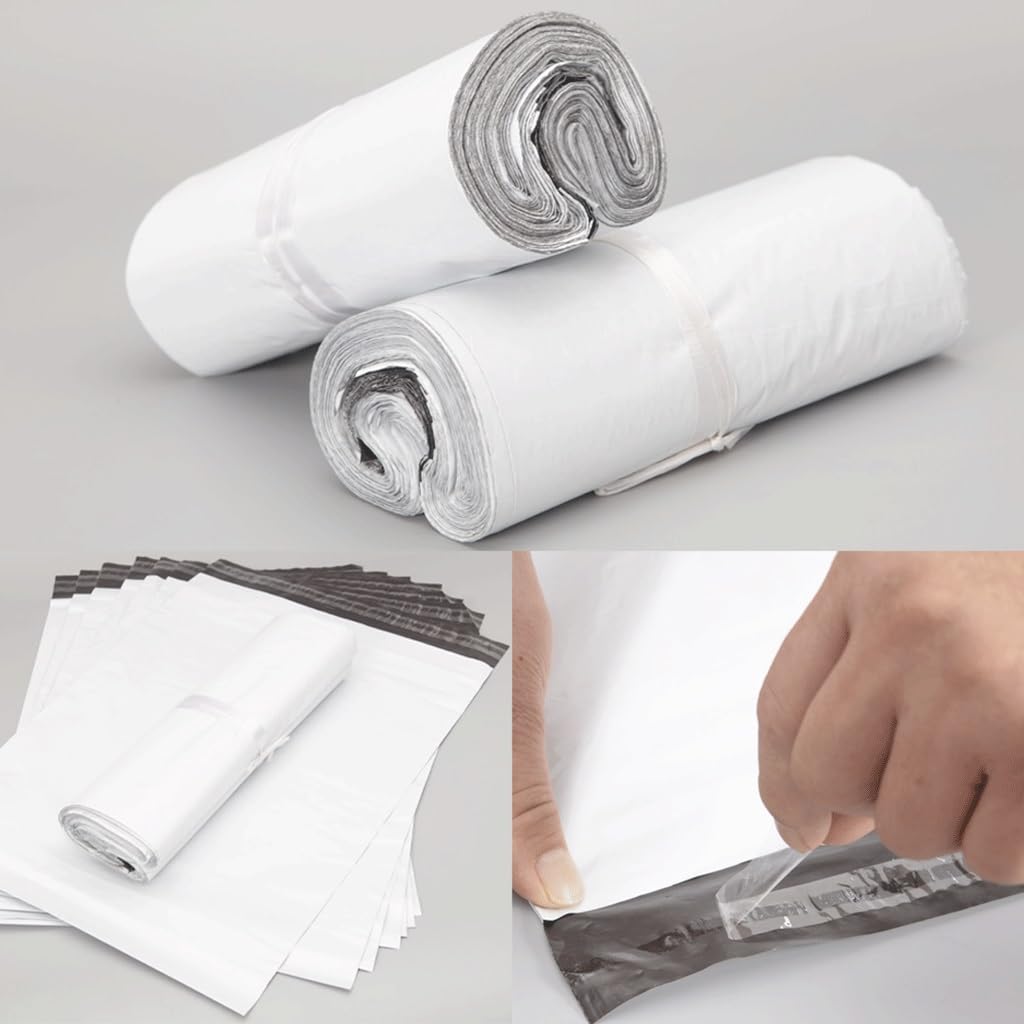 100 sacchetti for spedizione, for imballaggio for giardino domestico, sacchetto for corriere, sigillo autoadesivo, postali bianchi, busta, di immagazzinaggio