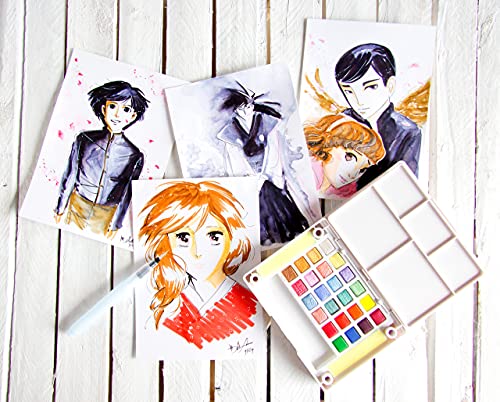 CONJ DE AQUARELA ARTISTICO KOI WATER COLORS - 18 CORES - USO PROFISSIONAL