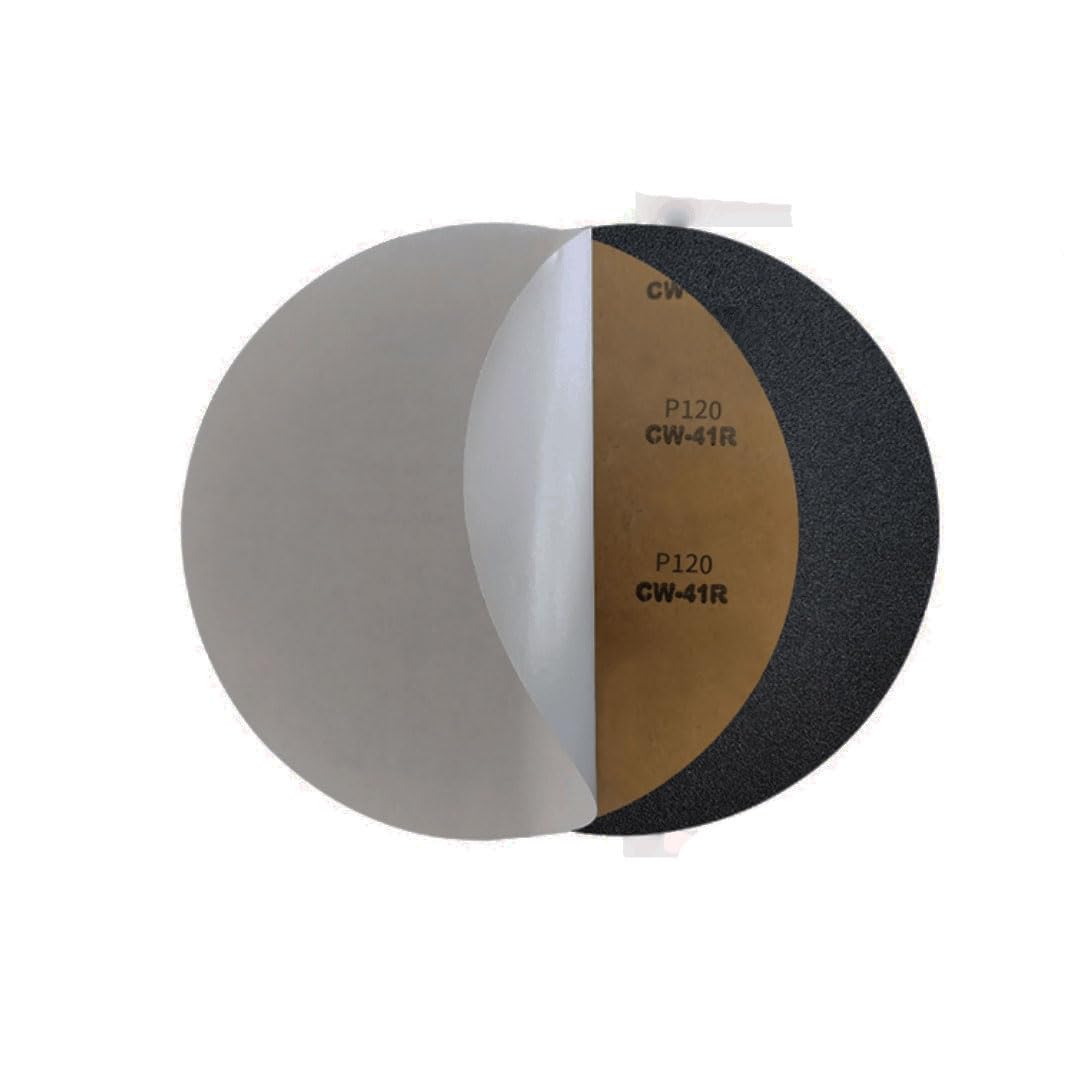 Carta vetrata al carburo di silicio, diametro 250 mm, 50 fogli rotondi for smerigliatura/lucidatura, for metallo, legno e materiali sintetici(With Adhesive 180mesh)