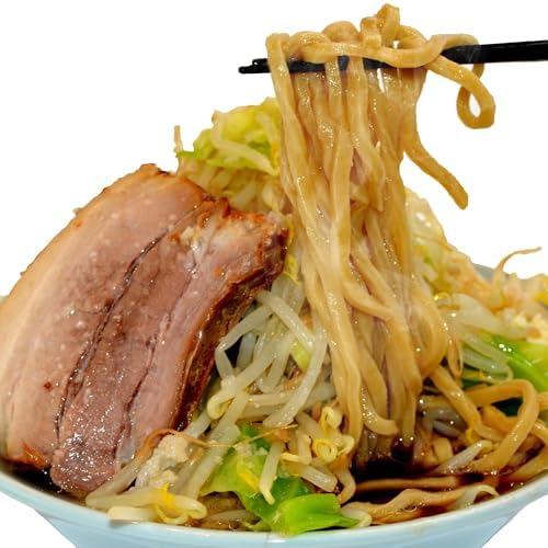 （20:30時点） 二郎系 超極太 オーション麺 ラーメン セット 【常温】 麺くる (生麺&濃厚スープ, 3食)