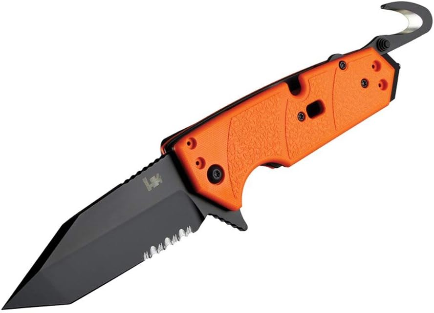 Hogue HK Karma 3.75in 1st Resp Tanto Blk PartSerr G10 Orange (54204)