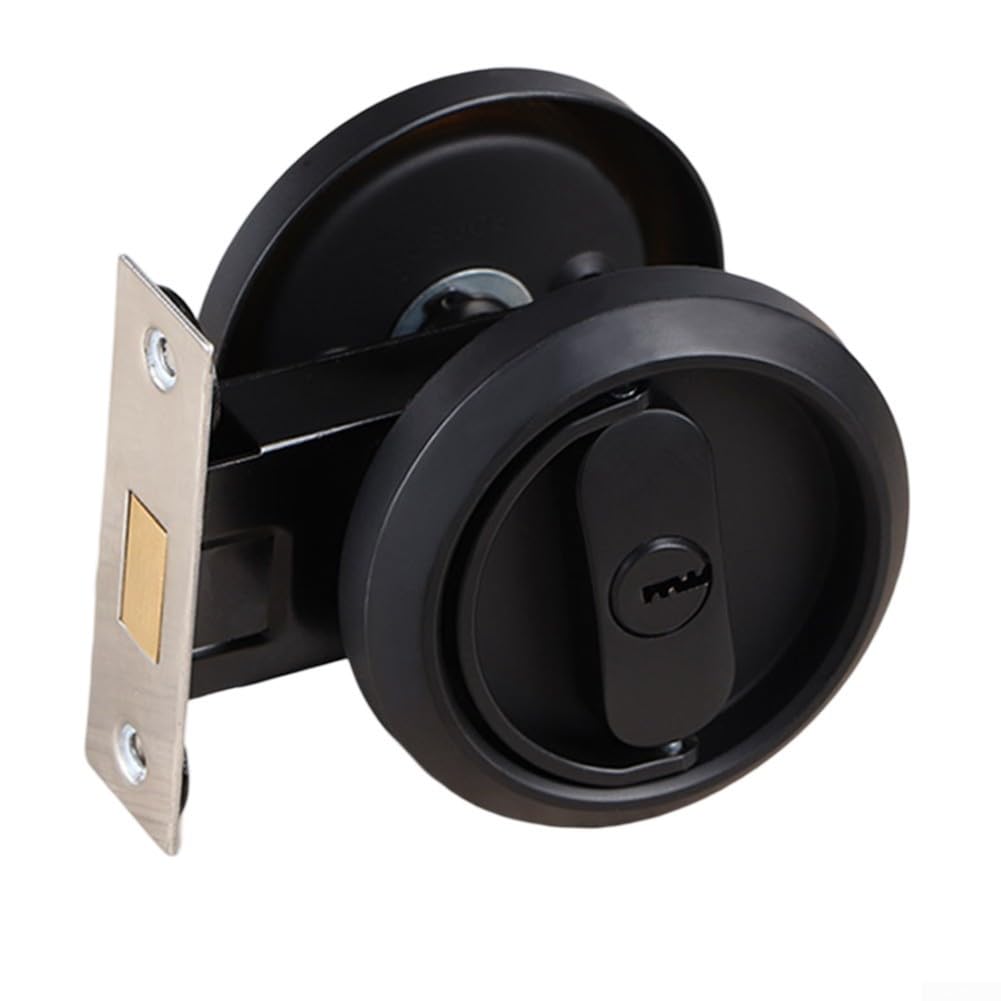 Verrouillage à anneau avec tirette invisible noire languette carrée inox 304
