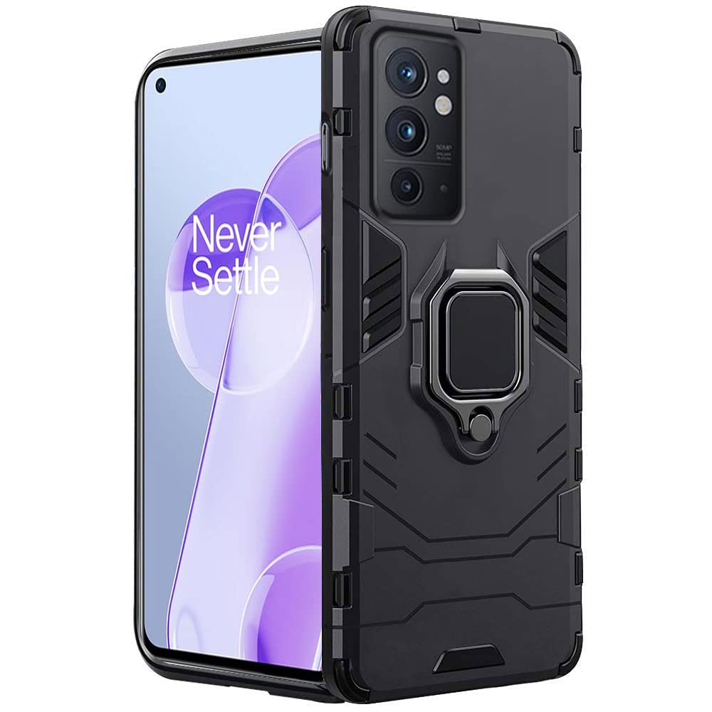 TheGiftKart Tough Armor Bumper Back Cover Case For Oneplus 9Rt 5G | Ring Holder & Kickstand In-Built | 360° Protection Back Cover Case For One Plus 9Rt 5G (Pc & Tpu | Black) (B09Q8ZR3XJ) Amazon Price History, Amazon Price Tracker