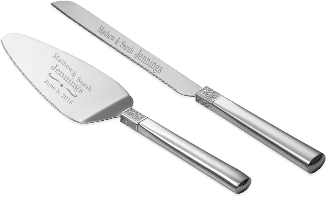 Waterford Lismore Diamond Silver Personalized Wedding Cake