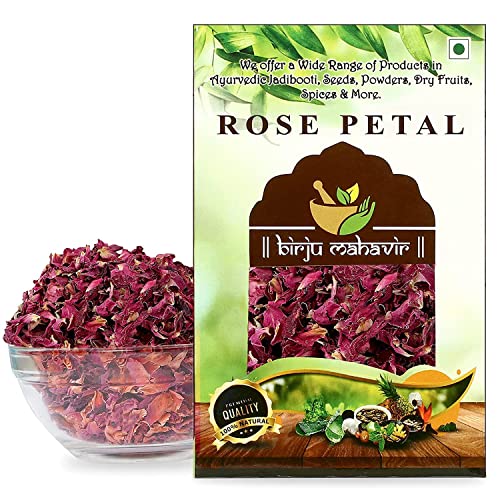 QURA Pétales de rose séchés au soleil – Gulab Patti 100 g