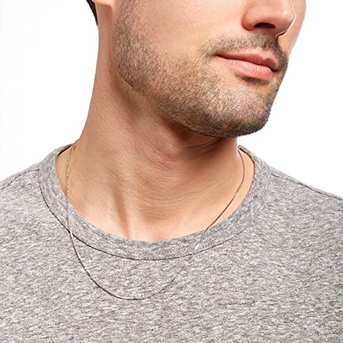 Matoa Sterling Silver Box Chain Necklace For Women Girls - Elegant & Hypoallergenic - Available In 16 Inch Lengths #TOP5