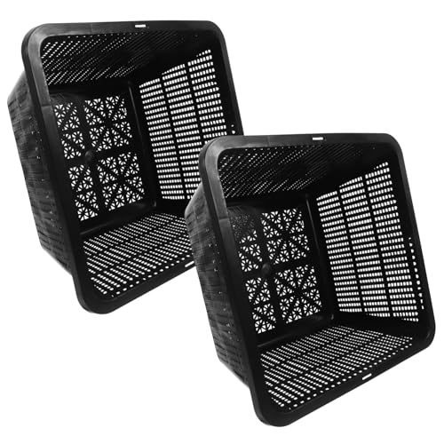 POPETPOP Cestini Idroponici Per Piante Rete in Plastica 2 Pezzi Per Coltivazione Senza Terra in Casa e Giardino, Vasi Da Fiori Galleggianti Portatili Per Ortaggi e Piante Acquatiche