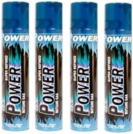 5x Power Butane Super Refined Fuel Gas 300 Ml (4 Cans)