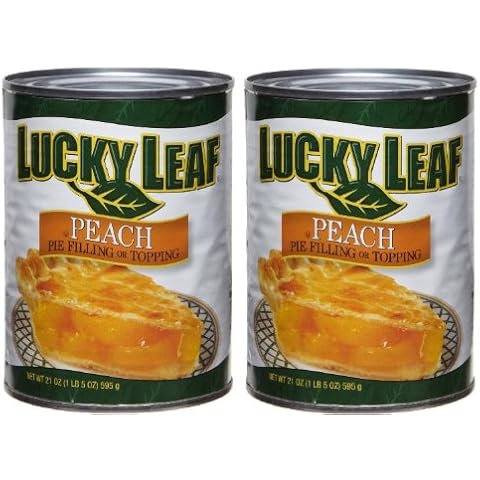 Lucky Leaf Premium Peach Pie Filling or Topping (Pack of 2) 21 oz Cans Cover