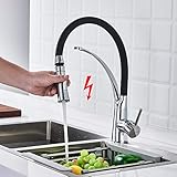 ▶ Tolle Verarbeitungsqualität - Unsere Niederdruckarmatur für Spülbecken ist aus robustem Messing gefertigt. Der Wasserhahn verfügt über eine geprüfte geräuscharme 35 mm Kartusche und Neoperl Mischdüse. Alle Accessoires sind aus hochwertigen Materialien gefertigt