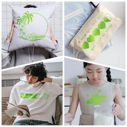VinylRus Heat Transfer Vinyl-12” x 35FT Apple Green Iron on Vinyl Roll for Shirts, HTV Vinyl for Silhouette Cameo, Easy to Cut & Weed by VinylRus - Image 2