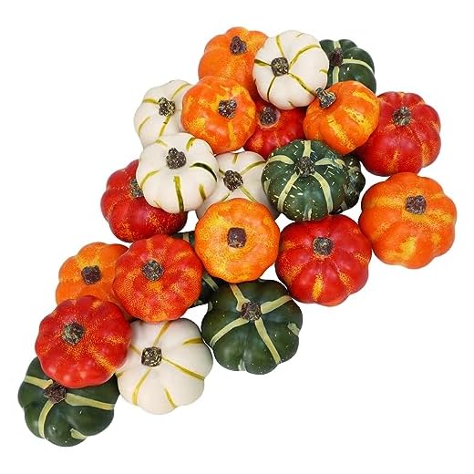 23+ Cozy Fall Coffee Table Decor Ideas You’ll Love 3 Winlyn 24 Pcs Assorted Small Rustic Harvest Artificial Pumpkins Baby Boo Mini Pumpkins Faux Foam Pumpkins in Orange Cream Green for Fall Halloween Thanksgiving Table Centerpiece Bowl Vase Fillers