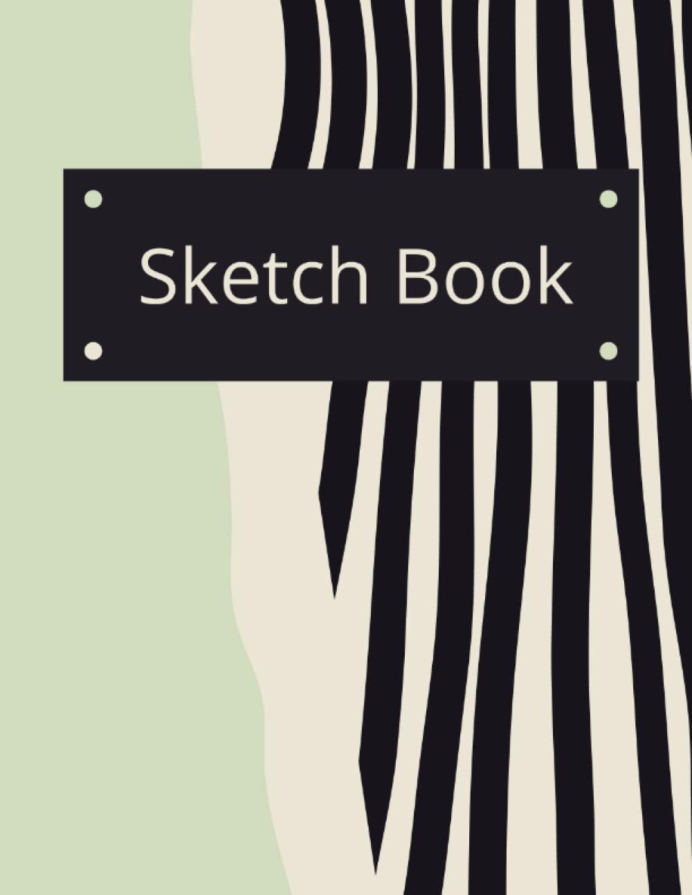 Sketch Book: Notebook for sketching and drawing with pencils and pens for all ages zebra and green