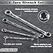 LEONTOOL 4Pcs E-Torx Wrench Set Double Box End Star Wrench Set, CR-V Steel E-Ring Spanner Set E6 E8 E10 E12 E14 E18 E20 E24 Extra Long Car Repair Tool, Silver