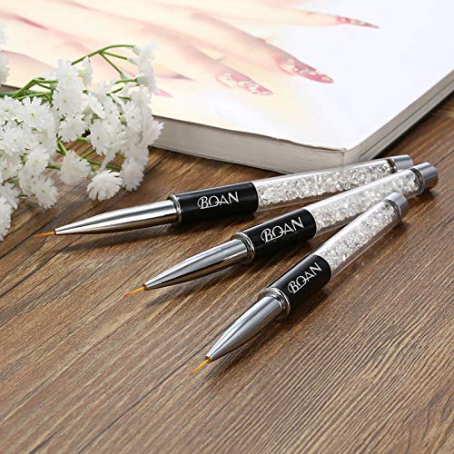 MEIZHAUNG Nail Art pintura escova 7mm cristal acrílico Nail Art Gel escova Nylon cabelo caneta Manic