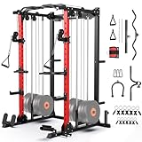ARMAC Power Cage, Multi-Functional Power Rack-2000lbs Capacity All-in-One Squat Rack with Dual Pulley System, Squat Cage for Home Gym Strength Training