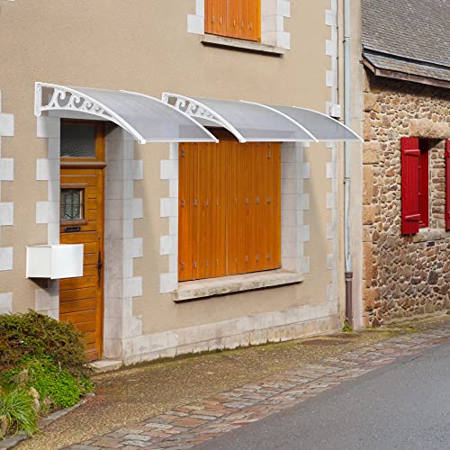 Yescom 40"X40" Outdoor Awning Patio Window Door Canopy Cover Uv Protection Hollow Sheet #TOP1