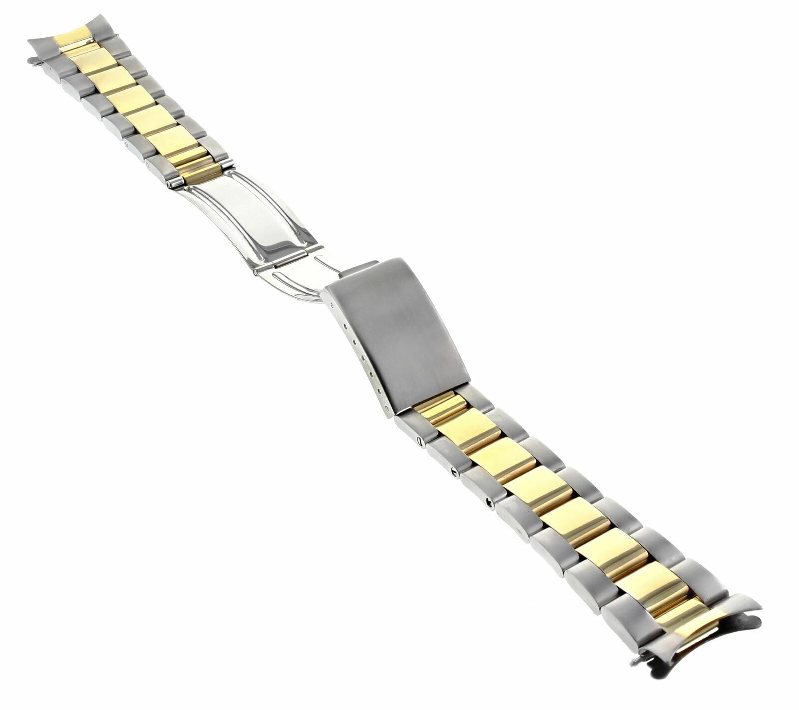 Ewatchparts 17mm Oyster Watch Band Bracelet Compatible With Midsize 31mm Rolex 6627 68273 67513 Two Tone Gold/Stainless Steel