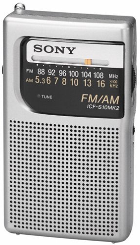 Sony ICF-S10MK2 Pocket AM/FM Radio, Silver (Renewed)