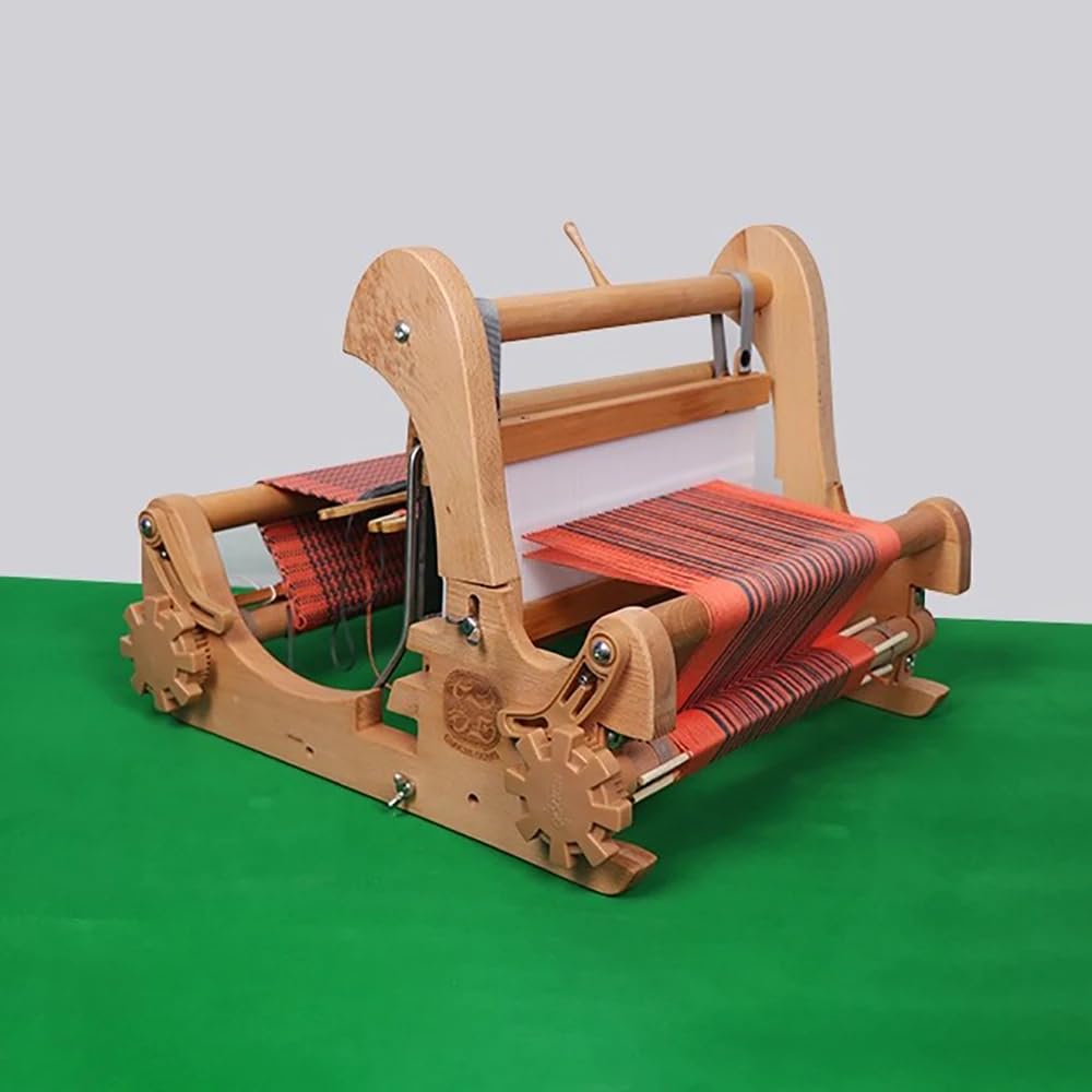 Handwebstuhl, Professionelle Mini Desktop Webmaschine für Erwachsene, Faltbarer Webstuhl mit Einstellbarer Dichte ZZ302