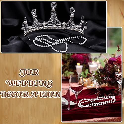 Sureio 36 Pack Long Pearl Necklace Fake Pearl Necklace Bulk Costume Jewelry for Women 1920s White Faux Beaded Strand Layered Accessories for Christmas Wedding Bridal Shower Tea Birthday Decor 5