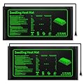 RooTrimmer 2 Pack Seedling Heat Mat for Plants-10" x 20.75", Waterproof Seed Heating Pad for Seedling Tray Seed Warming Mat Small Greenhouse Heater
