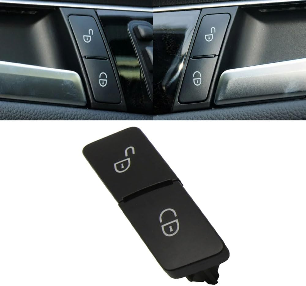 Interior Left Door Unlock Lock Button Control Switch Replacement Trim for Mercedes Benz C-Class W204 GLK 204 E-Class W212 W207 GL ML GLE GLS W166 W463 W156