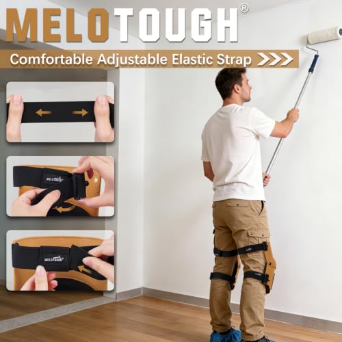 Image of MELOTOUGH Knee Pads for Work,Construction,Flooring,Gardening-Comfortable and Flexible(Brown)