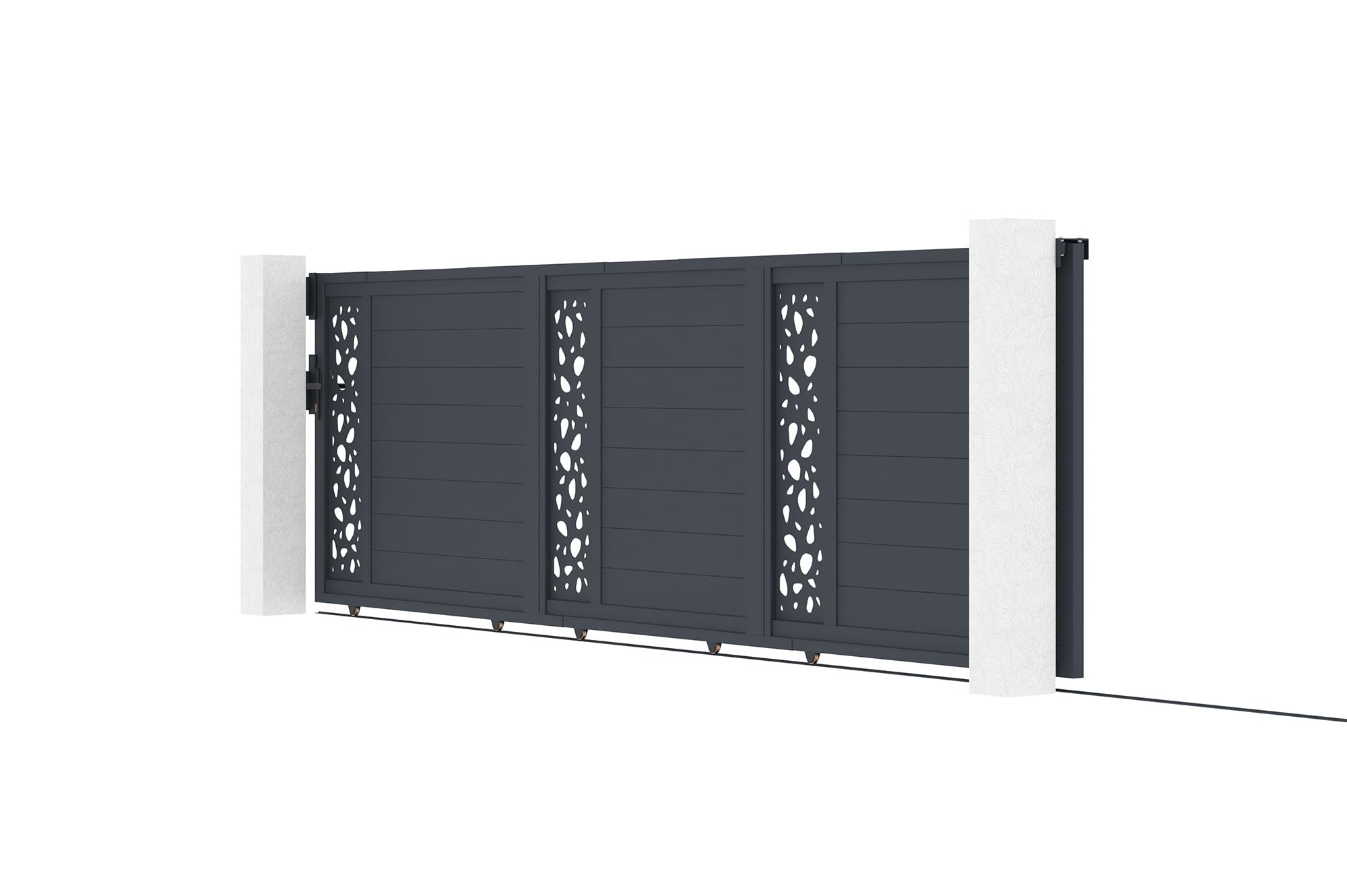 Casanoov Portail coulissant 5m SUNNY H.140cm alu + motorisation RANGER C300