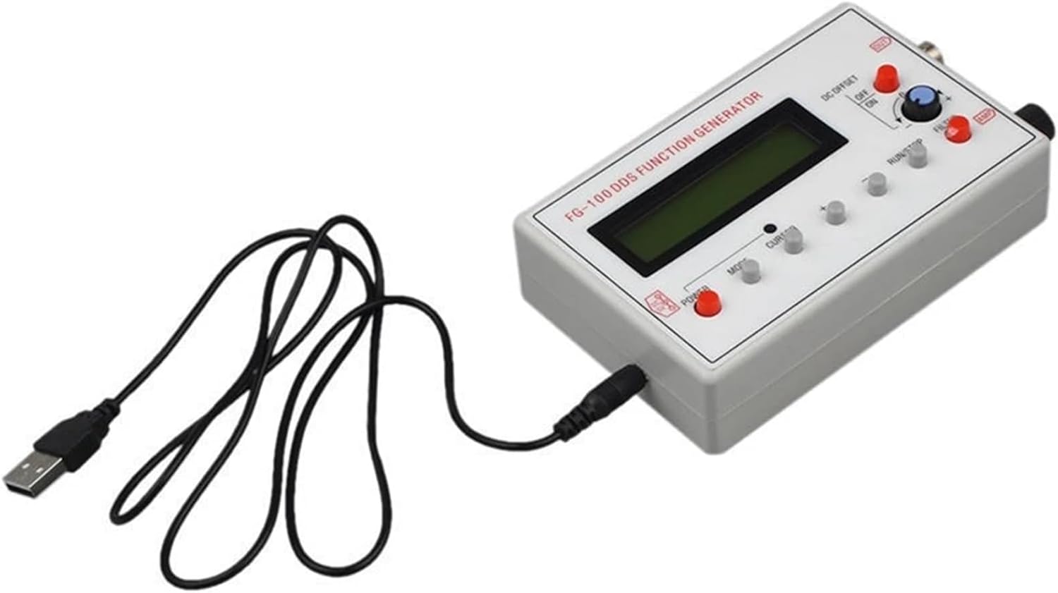 COKYIS FG-100 DDS Function Signal Generator Frequency Counter 1Hz - 500KHz Signal Source Module Sine+Square+Triangle+Sawtooth Waveform