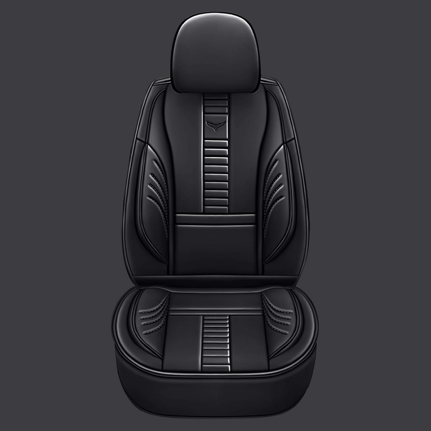 Auto Front Seat Covers Fit for Acura TLX 2015-2025, 3D Front Split Bench Protection Compatible with Side Airbag Black & Black Line